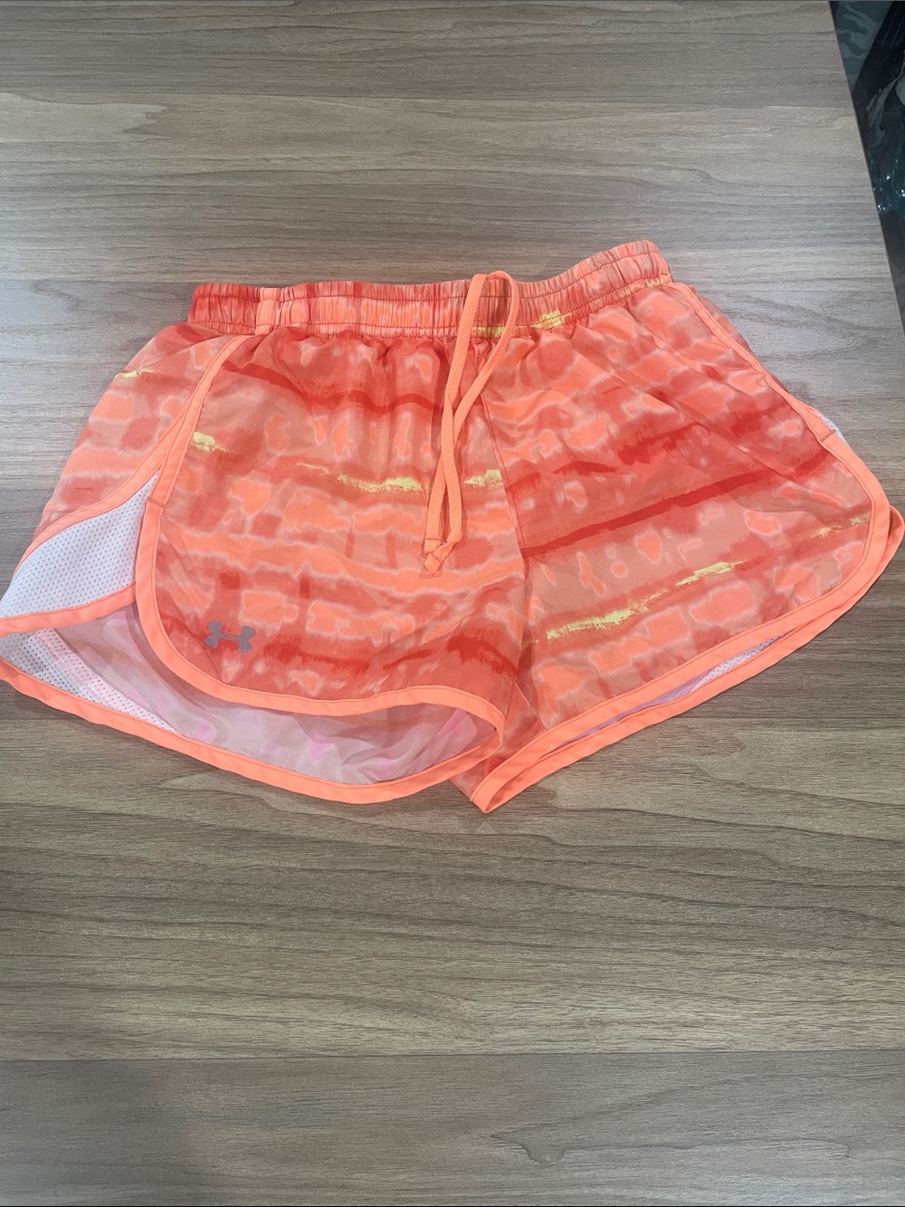 Under Armour Coral Tie-Dye Athletic Shorts
